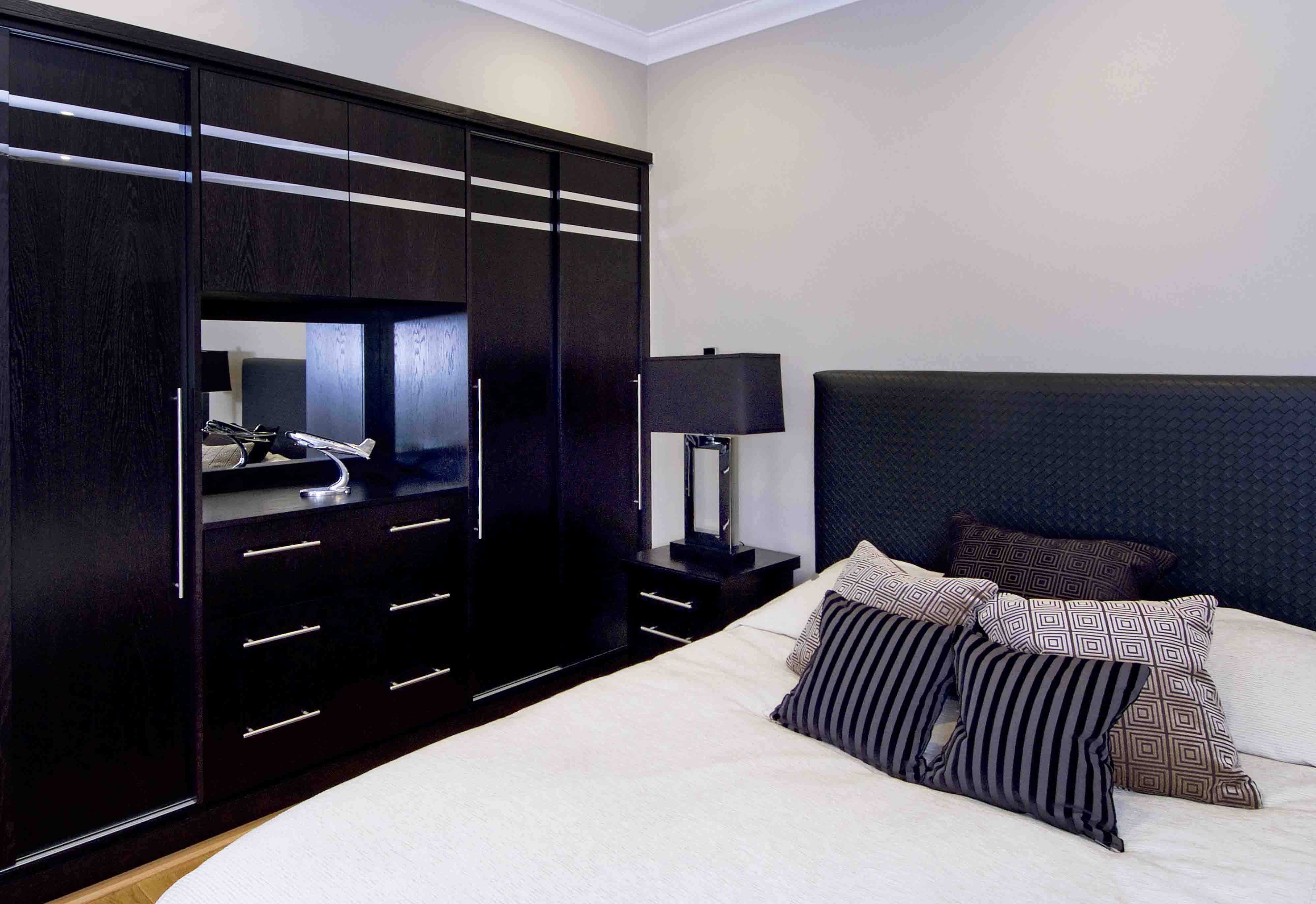 Fitted Wardrobe with matching furniture in Black